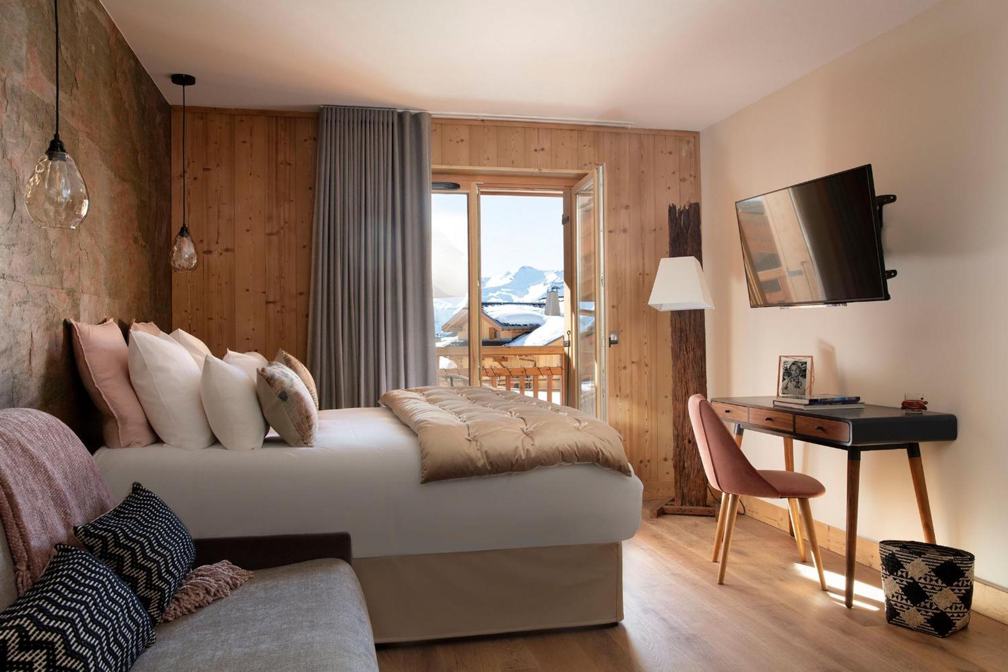 Grandes Rousses Hotel & Spa Alpe d'Huez ภายนอก รูปภาพ A room at the hotel
